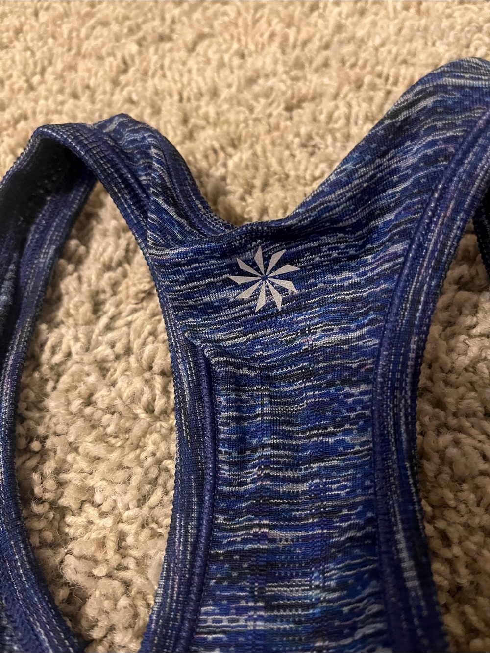 Athleta Blue Space-Dye Racerback Tank - Picture 4 of 4